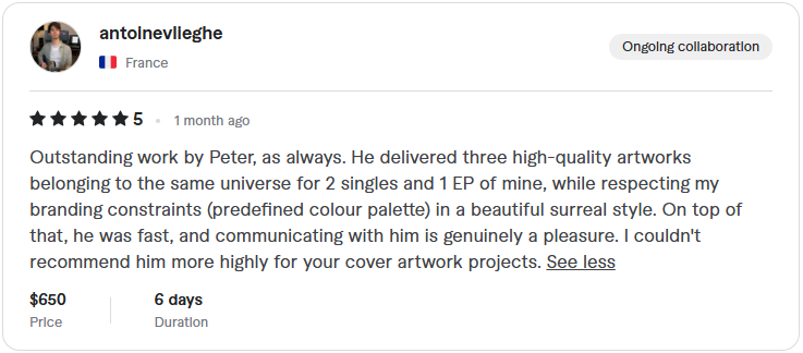 Fiverr client review 5
